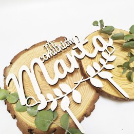 TOPPER PARA TARTA HOJAS
