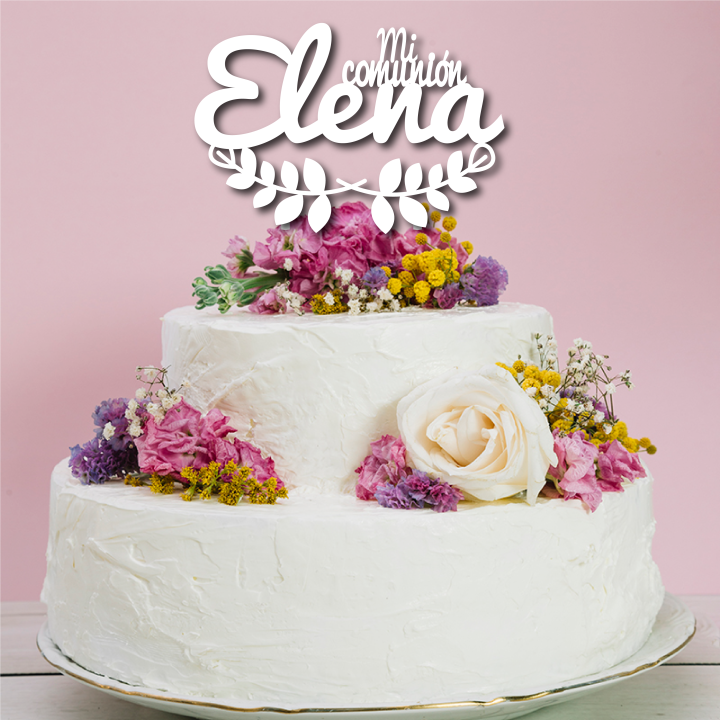 TOPPER PARA TARTA HOJAS