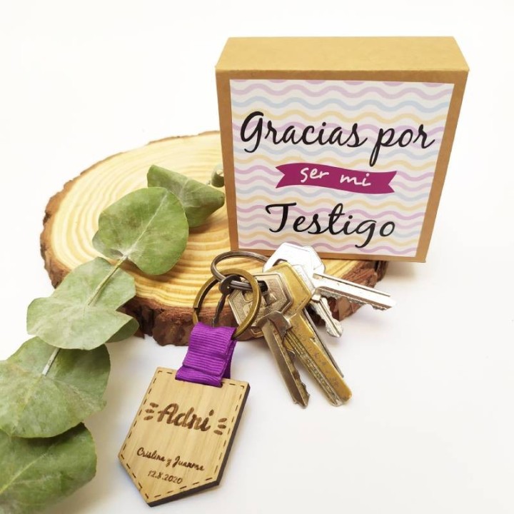 LLAVERO TESTIGOS PERSONALIZADO