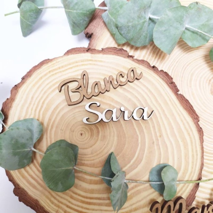 MINI NOMBRES DE MADERA