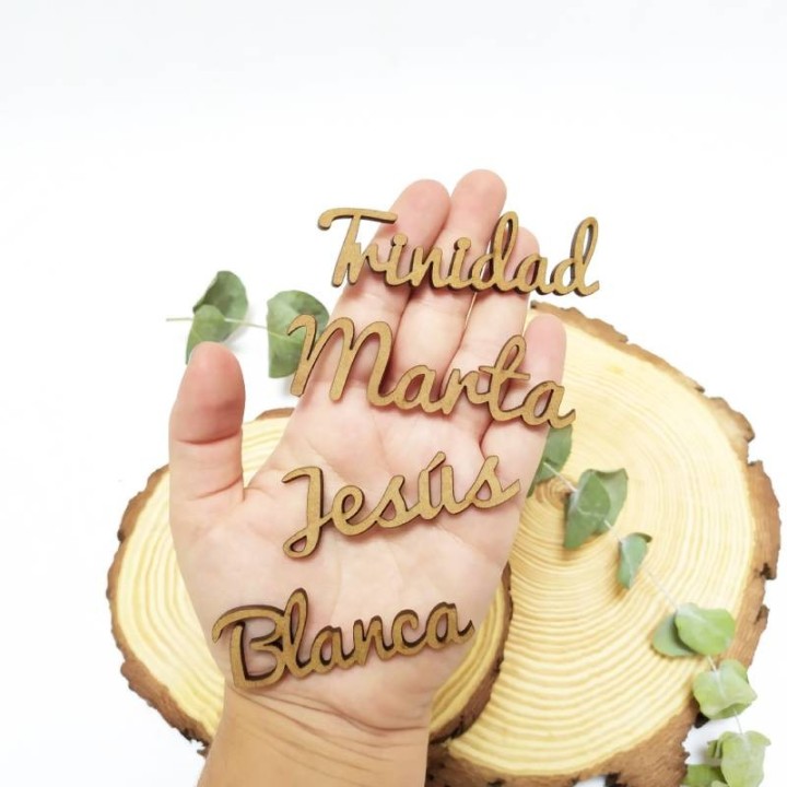 MINI NOMBRES DE MADERA