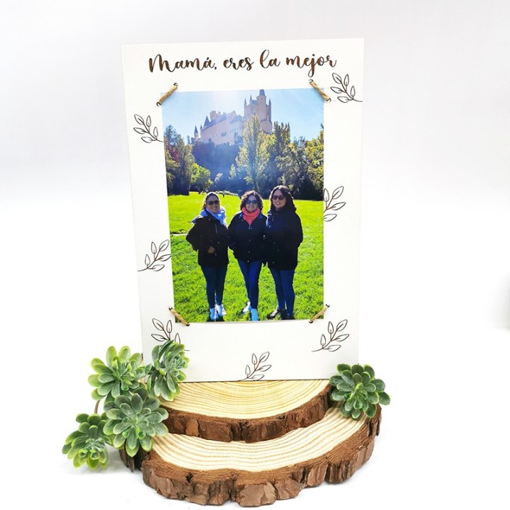 PORTAFOTOS DE MADERA CON FOTO 10X15