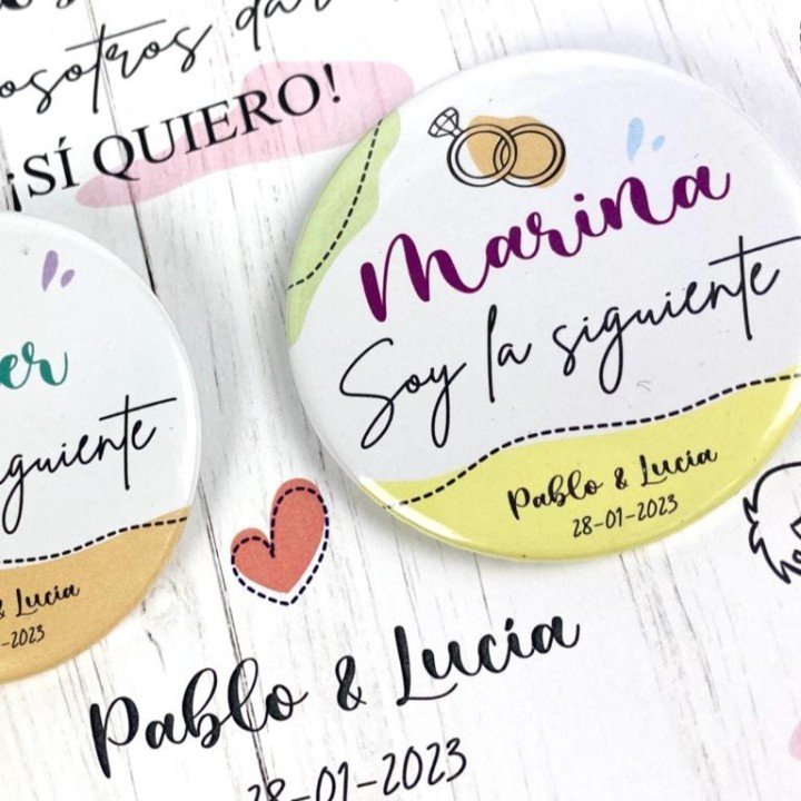 Pareja de chapas para "los siguientes"