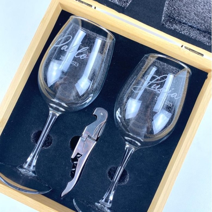 SET DE COPAS DE VINO CON ESTUCHE