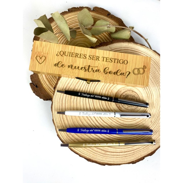 BOLIGRAFO CON ESTUCHE PARA TESTIGOS
