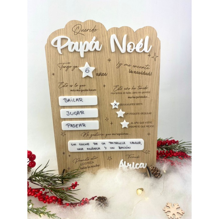Pizarra personalizada navideña
