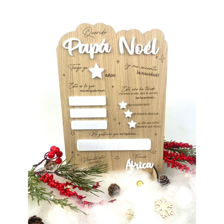 Pizarra personalizada navideña