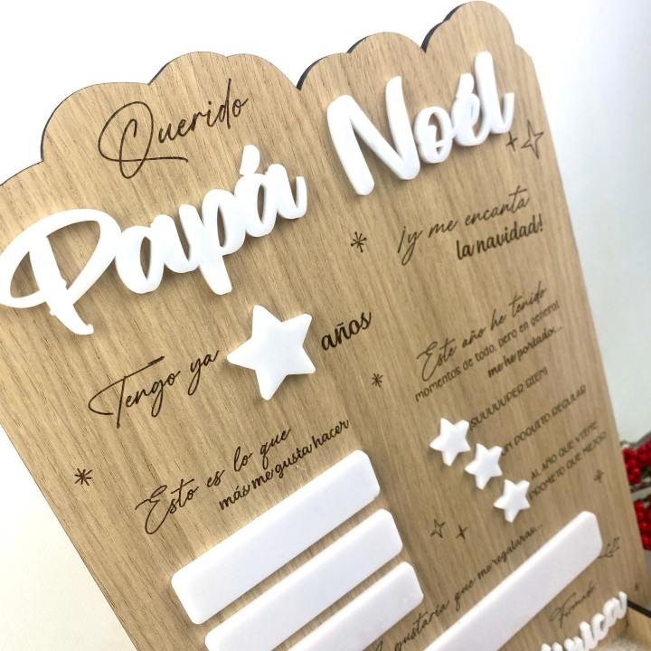 Pizarra personalizada navideña
