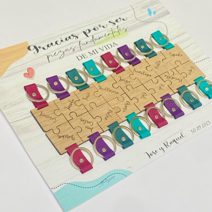 CONJUNTO LLAVEROS PUZZLE