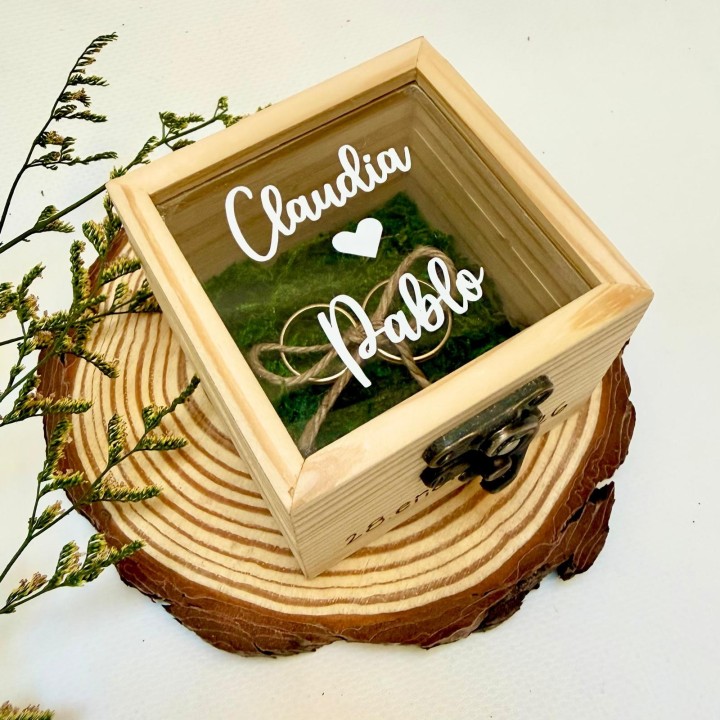 CAJA CON CRISTAL PORTAALIANZAS