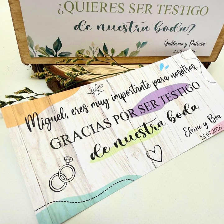SUPER KIT PARA TESTIGOS DE BODA